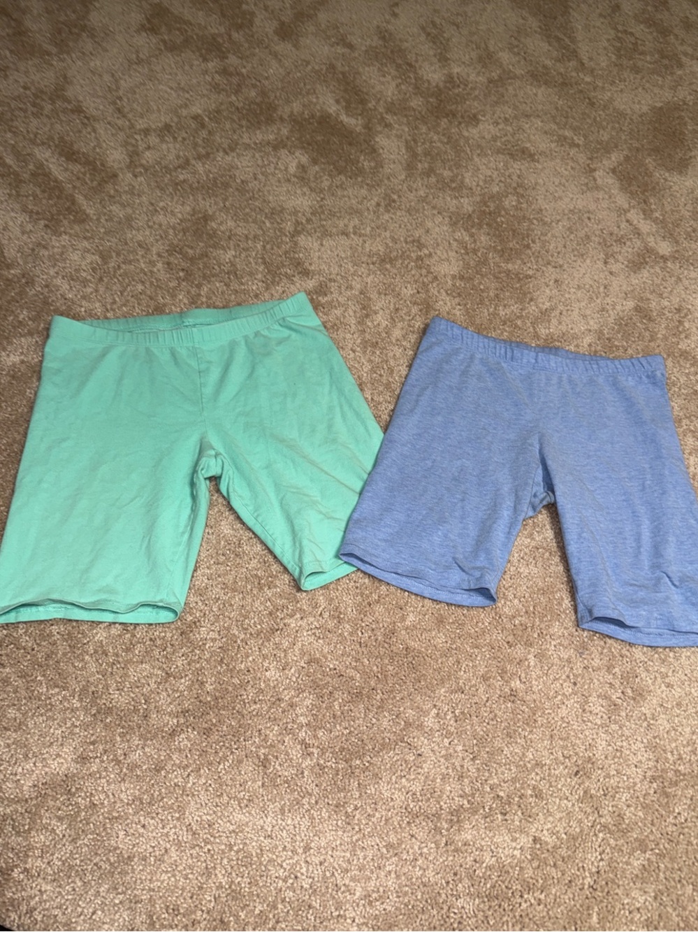 Circo Mint Green and Heather Blue Kids Bike Shorts